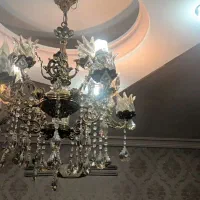 یک عدد لوستر برنز سالم یک عدد ساعت دیواری|لوستر و چراغ آویز|تهران, یافت آباد شمالی|دیوار