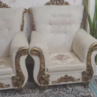 مبل‌هفت‌نفره‌بامیز‌عسلی|مبلمان خانگی و میز عسلی|تربت‌حیدریه, کاشانی|دیوار