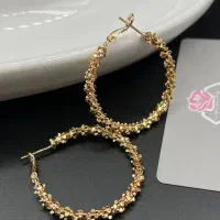 گوشواره حلقه ای خاویاری بزرگ