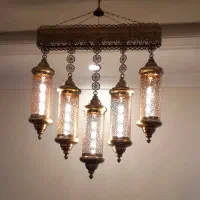 لوسترفانوسی تک شعله سرپیج بزرگ ودیوارکوبش|لوستر و چراغ آویز|تهران, جوادیه|دیوار