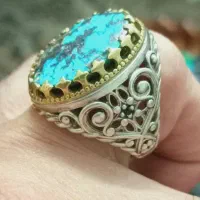 انگشتر کلکسیونی فیروزه نیشابور پاک پاک