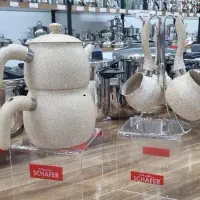 ست کتری و قوری و قهوه جوش ۷ پارچه کاراجا ترکیه