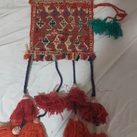 کیف کشکولی دست بافت قدمتی|گلیم، جاجیم، گبه|کرمانشاه, |دیوار