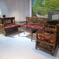 مبل سنتی روستیک کمجا ۷نفره باکسدار (تولیدی)|مبلمان خانگی و میز عسلی|تهران, جنت‌آباد جنوبی|دیوار