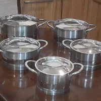 سرویس قابلمه استیل oms اصل ترکیه نو و مناسب جهیزیه