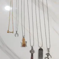 پلاک زنجیر استیل رنگ ثابت