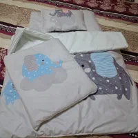 سرویس خواب مخمل طرحدار ۴ تکه نو