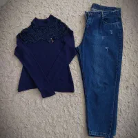 شلوار جین با بلوز