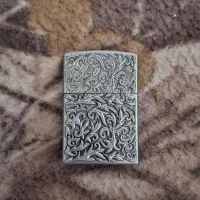 فندک زیپو گازی نقره ای