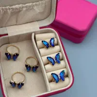 (فروشگاه ساعت و بدلیجات گلچین)انگشتر پروانه شیک|بدلیجات|تبریز, |دیوار