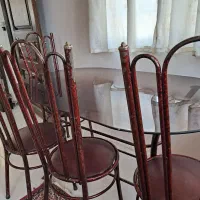 میز  صندلی فلزی محکم وزیبا       مناسب  باغ|میز و صندلی غذاخوری|مشهد, احمدآباد|دیوار