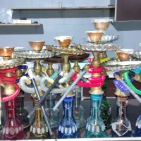 18 عدد قلیان برنجی قهوه خانه