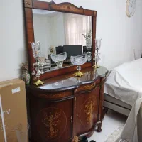 آینه و کنسول با شمعدان وکشکول کریستال|بوفه، ویترین، کنسول|تهران, جوادیه تهرانپارس|دیوار