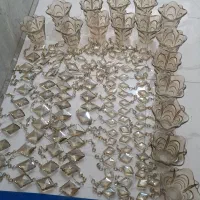 لاله لوستر و آویز کریستالی