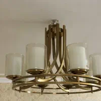 لوستر ۸ و ۴ شعله مدل فلزی و دو رینگ|لوستر و چراغ آویز|گنبد کاووس, |دیوار