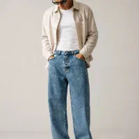 شلوار بگ مردانه  پارچه لی سنگشور