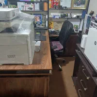 میز مدیریت سه بعدی MDF طرح ال و سه تکه|مبلمان اداری|شیراز, کوزه گری|دیوار