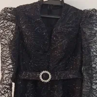 پیراهن مشکی مجلسی (سایز ۴۲«۴۴)