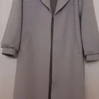 مانتو / پالتوی پاییزه شیک و مخمل (رنگ طوسی بژ)|لباس|بروجن, |دیوار