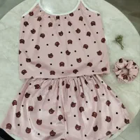 ست تاپ شورتک ساتن چاپی|لباس|سبزوار, هویزه|دیوار