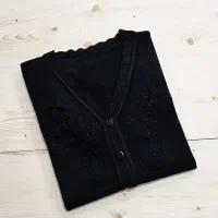 ژاکت بافت جلو باز مشکی زنانه|لباس|سنندج, |دیوار