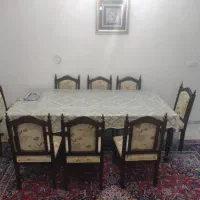 میز نهارخوری ۸نفره ویک دست مبل ۷ نفره بامیز عسلی