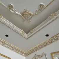 دکوراسیون نقاشی کناف سقف کاذب گچبری پتینه ورق طلا|خدمات پیشه و مهارت|رودان, |دیوار
