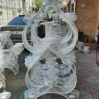 استند پایه گلدان فلزی فرفوژه طبقاتی ریسه باکس گل|گل و گیاه طبیعی|قم, نیروگاه|دیوار