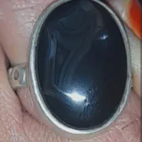 انگشتر نقره عقیق سیاه