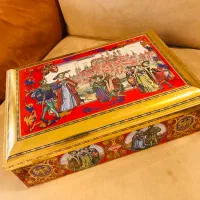 جعبه فلزی روسی قدیمی انتیک عتیقه
