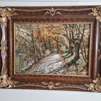 تابلو فرش بافت تبریک کوچه باغ با قای۱۱۲در۸۸