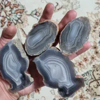 سنگ عقیق سلیمانی و آمیتیس.