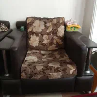 مبل چهارنفره چرم|مبلمان خانگی و میز عسلی|رودهن, |دیوار