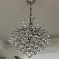 دو عدد لوستر استیل تمام نگین اصل