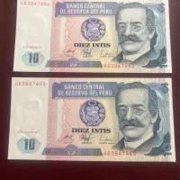 اسکناس ۱۰ اینتیس کشور پرو|کلکسیون سکه، تمبر، اسکناس|اراک, |دیوار