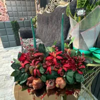 شمع و گل یلدایی|گل مصنوعی|مشهد, گلبرگ|دیوار