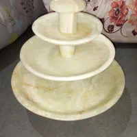 ظرف شیرینی سه طبقه ای جنس سنگ مرمر