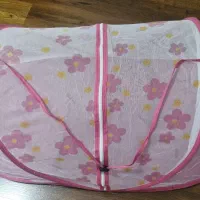 پشه بند نوزادی جمع شو و زیپدار، برند اسپرینگ صورتی