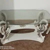 میز جلو مبلی با دوتا عسلی نو نو تازه رنگ کردم