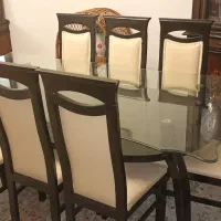 میز نهار خوری 8 نفره و یک دکوری|میز و صندلی غذاخوری|بندر انزلی, ساحل قو|دیوار