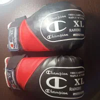 دستکش بوکس برند شامپیون اصل قدیمی چرمی