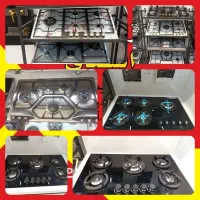 اجاق گاز شیشه استیل آذر مدل گل قارچی508G