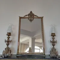 اینه وشمعدان قدیمی سالم