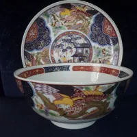 کاسه بشقاب زیرو رو مرغی ژاپنی قدیمی