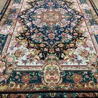 (فرش فرزین)جفت۶متری سالاری ۲متن ،چله ابریشم، ۴۰رج|فرش|تبریز, |دیوار