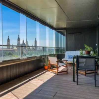 سیستم شیشه بالکنی ریلی و تاشو