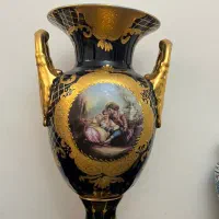 گلدان طلاکوب قدیمی
