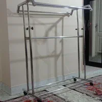 سلام رگال دوطرفه استیل چرخ دار سالم سالم|بندرخت و رخت‌آویز|شهریار, |دیوار