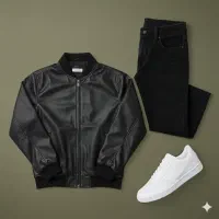 کاپشن چرم مردانه RapidFit / ضدآب، فیت عالی