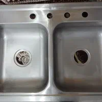 سینک ظرفشویی دوقلو صنعتی در حد نو